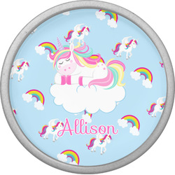 Rainbows and Unicorns Cabinet Knob (Silver) (Personalized)
