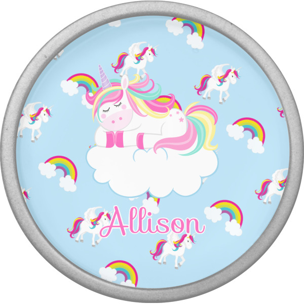 Rainbows and Unicorns Cabinet Knob - Nickel - Front