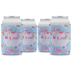 Rainbows and Unicorns Can Cooler (12 oz) - Set of 4 w/ Name or Text