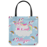 Rainbows and Unicorns Canvas Tote Bag - Large - 18"x18" w/ Name or Text