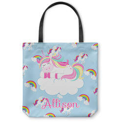 Rainbows and Unicorns Canvas Tote Bag - Large - 18"x18" w/ Name or Text