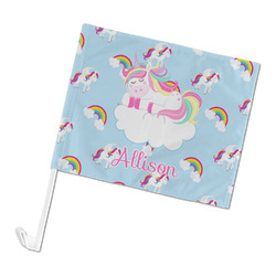 Rainbows and Unicorns Car Flag - Large (Personalized)