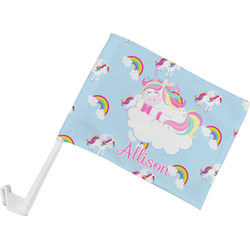 Rainbows and Unicorns Car Flag - Small w/ Name or Text
