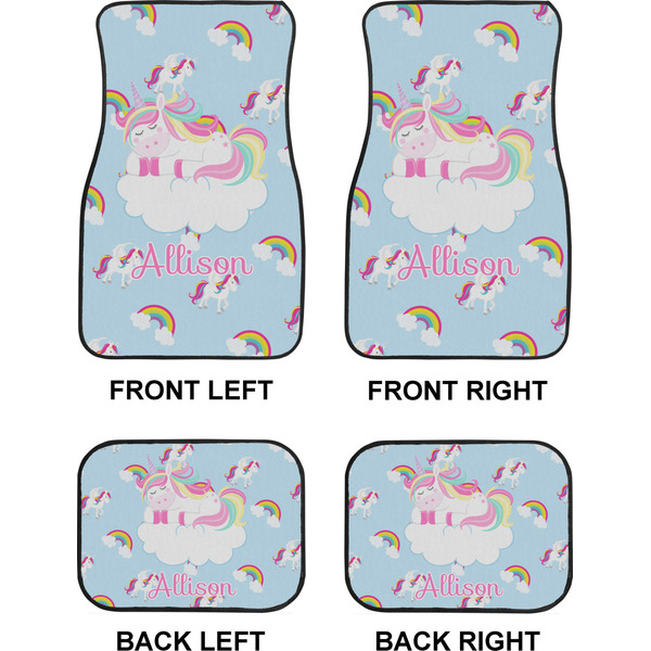 Rainbows and Unicorns Car Floor Mats Set (2F + 2B)