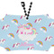 Rainbows and Unicorns Rear View Mirror Ornament w/ Name or Text