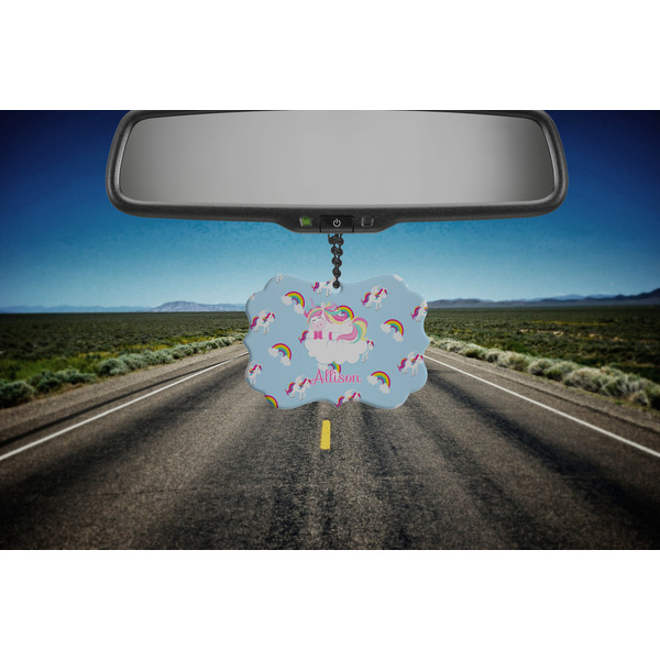 Rainbows and Unicorns Car Ornament (Road)