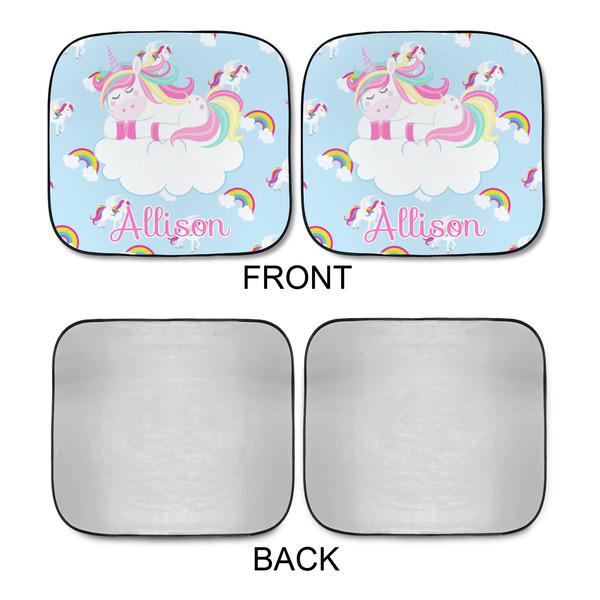 Rainbows and Unicorns Car Sun Shades - APPROVAL