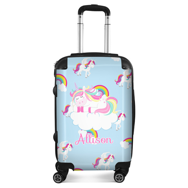 Custom Rainbows and Unicorns Suitcase - 20" Carry On w/ Name or Text