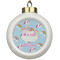 Rainbows and Unicorns Ceramic Ball Ornament (Personalized)