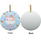 Rainbows and Unicorns Ceramic Flat Ornament - Circle Front & Back (APPROVAL)