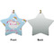 Rainbows and Unicorns Ceramic Flat Ornament - Star Front & Back (APPROVAL)
