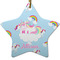 Rainbows and Unicorns Ceramic Flat Ornament - Star (Front)