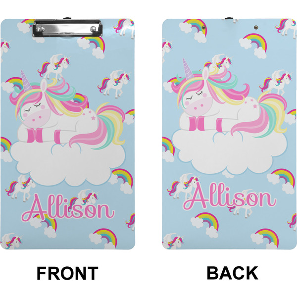 Rainbows and Unicorns Clipboard (Legal) (Front + Back)