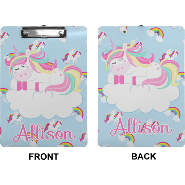 Rainbows and Unicorns Clipboard (Letter) (Front + Back)