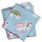 Rainbows and Unicorns Cloth Napkins - Personalized Dinner (PARENT MAIN Set of 4)