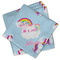 Rainbows and Unicorns Cloth Napkins - Personalized Lunch (PARENT MAIN Set of 4)