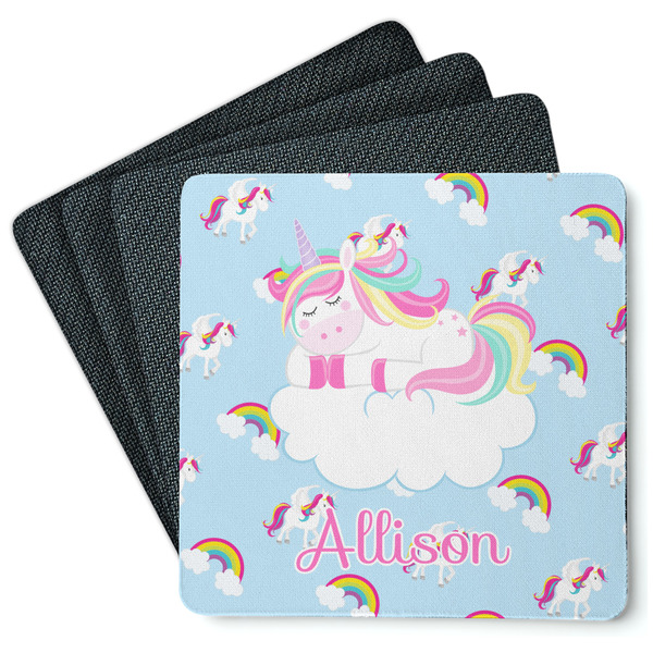 Rainbows and Unicorns Coaster Rubber Back - Main