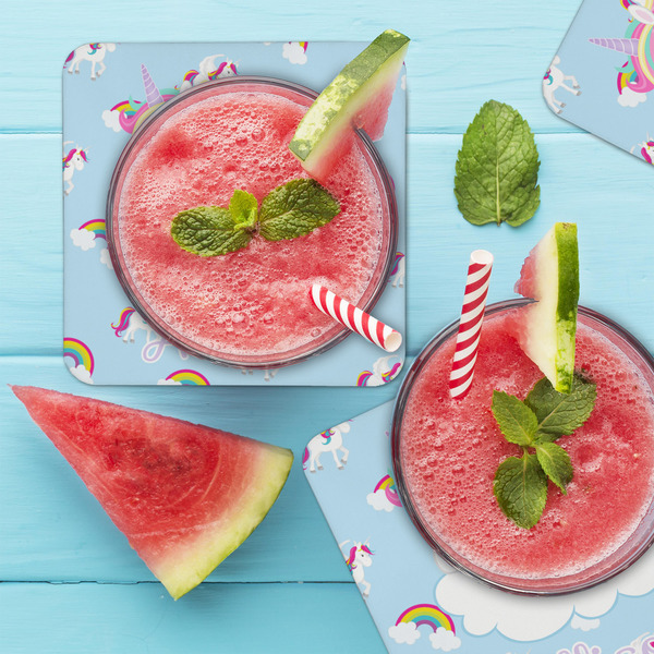 Rainbows and Unicorns Coaster Set - LIFESTYLE