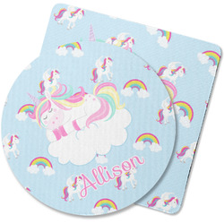 Rainbows and Unicorns Rubber Backed Coaster (Personalized)