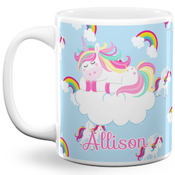 Rainbows and Unicorns 11 Oz Coffee Mug - White (Personalized)