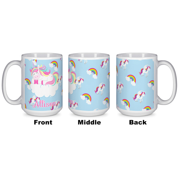 Rainbows and Unicorns Coffee Mug - 15 oz - White APPROVAL