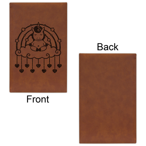 Rainbows and Unicorns Cognac Leatherette Journal - Single Sided - Apvl