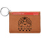 Rainbows and Unicorns Cognac Leatherette Keychain ID Holders - Front Credit Card