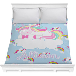 Rainbows and Unicorns Comforter - Full / Queen w/ Name or Text