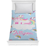 Rainbows and Unicorns Comforter - Twin XL w/ Name or Text