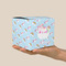 Rainbows and Unicorns Cube Favor Gift Box - On Hand - Scale View