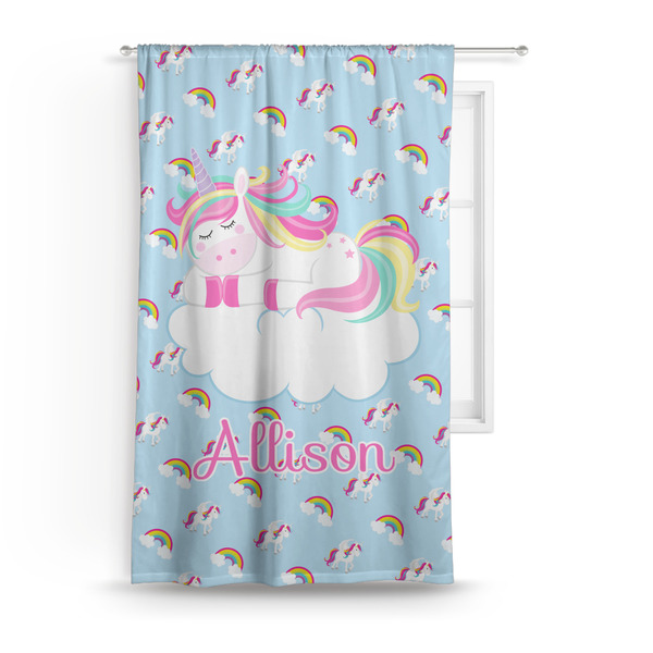 Custom Rainbows and Unicorns Curtain - 50"x84" Panel (Personalized)
