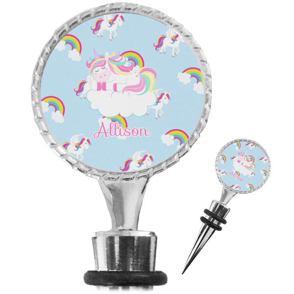 Custom Rainbows and Unicorns Wine Bottle Stopper (Personalized)