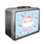 Rainbows and Unicorns Lunch Box w/ Name or Text