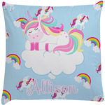 Rainbows and Unicorns Decorative Pillow Case w/ Name or Text