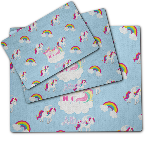 Rainbows and Unicorns Dog Food Mat - MAIN (sm, med, lrg)