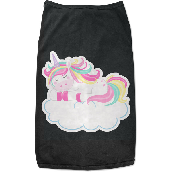 Custom Rainbows and Unicorns Black Pet Shirt - M