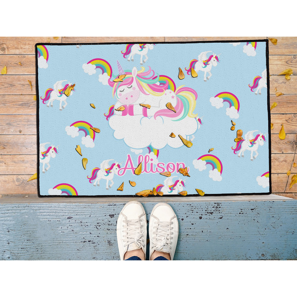 Rainbows and Unicorns Door Mat - LIFESTYLE (Med)