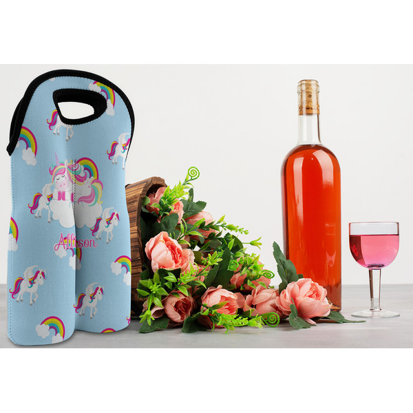 Rainbows and Unicorns Double Wine Tote - LIFESTYLE (new)