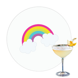 Rainbows and Unicorns Printed Drink Topper - 3.25"