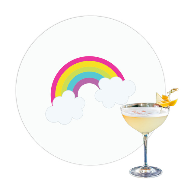 Custom Rainbows and Unicorns Printed Drink Topper - 3.25"