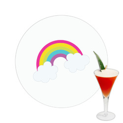 Rainbows and Unicorns Printed Drink Topper -  2.5"