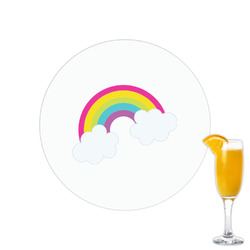 Rainbows and Unicorns Printed Drink Topper - 2.15"