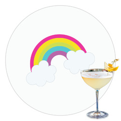 Rainbows and Unicorns Printed Drink Topper - 3.5"
