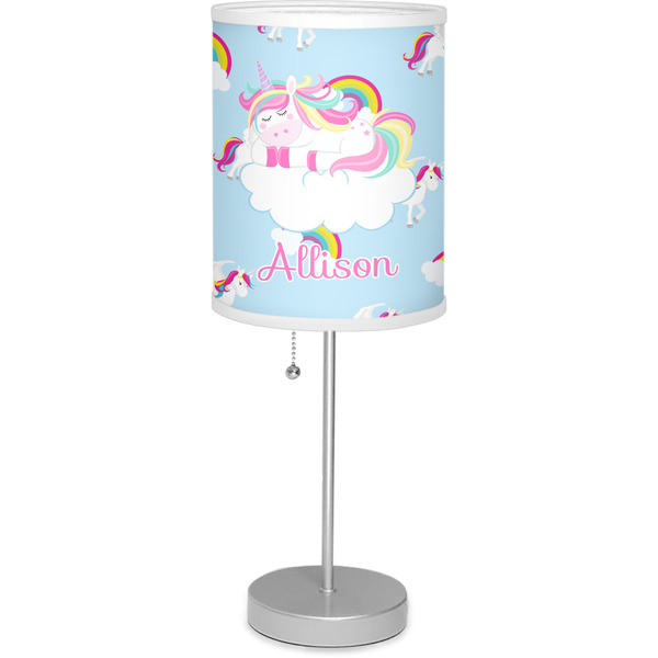 Custom Rainbows and Unicorns Lamp with Drum Shade (Personalized)