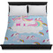 Rainbows and Unicorns Duvet Cover - Queen - On Bed - No Prop