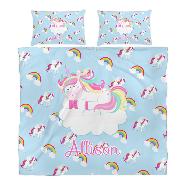 Rainbows and Unicorns Duvet Cover Set - King - Alt Approval