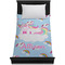 Rainbows and Unicorns Duvet Cover - Twin - On Bed - No Prop