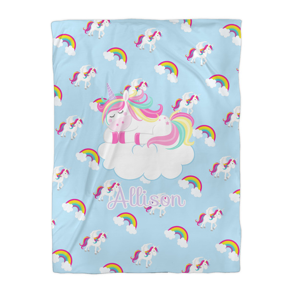Rainbows and Unicorns Duvet Cover - Twin XL - Front