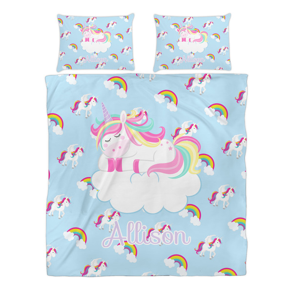 Rainbows and Unicorns Duvet cover Set - Queen - Alt Approval