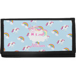 Rainbows and Unicorns Canvas Checkbook Cover w/ Name or Text